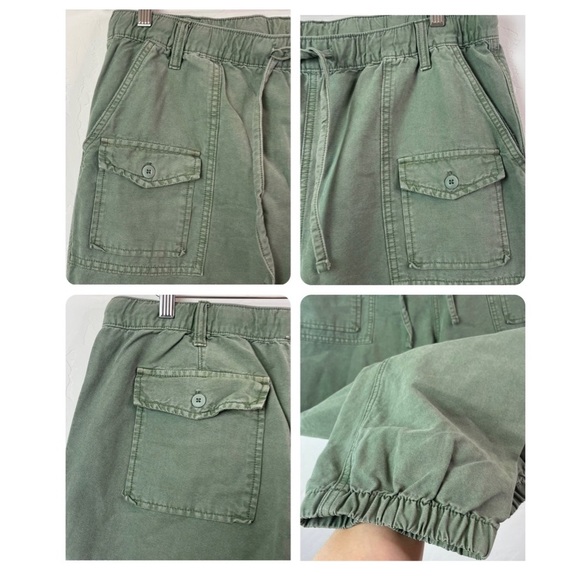 Aerie 2022 Double Pocket Utility Jogger Pants in Olive Army Green Size Large - Picture 6 of 16